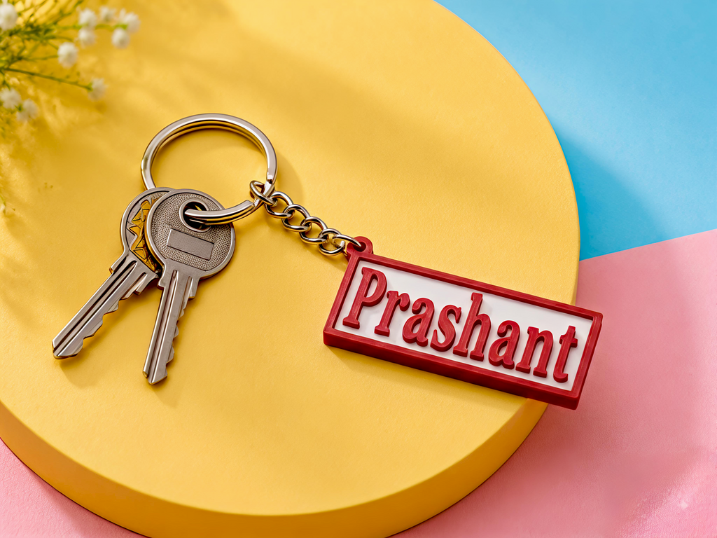 Customise name keychain
