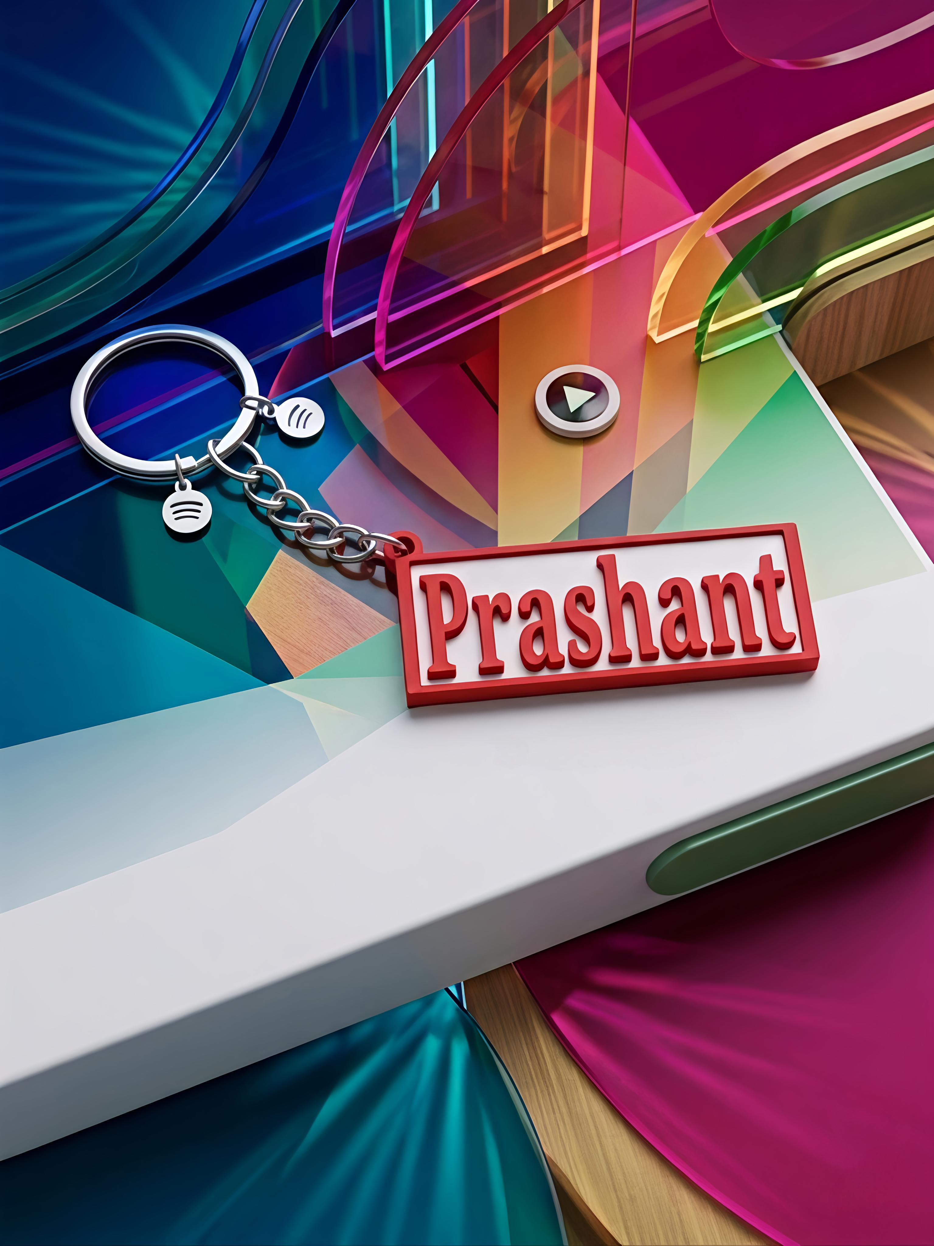 Customise name keychain