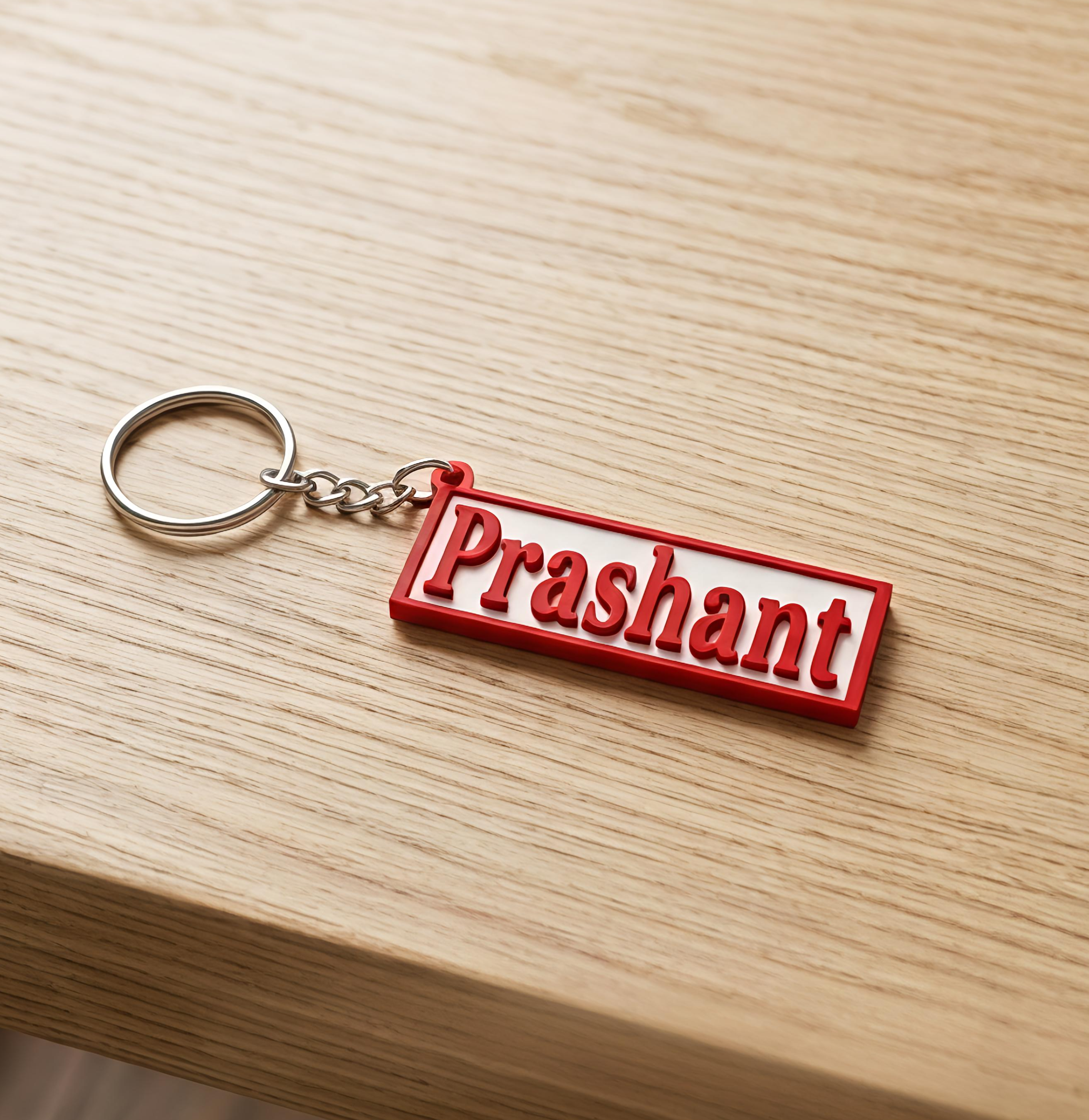 Customise name keychain