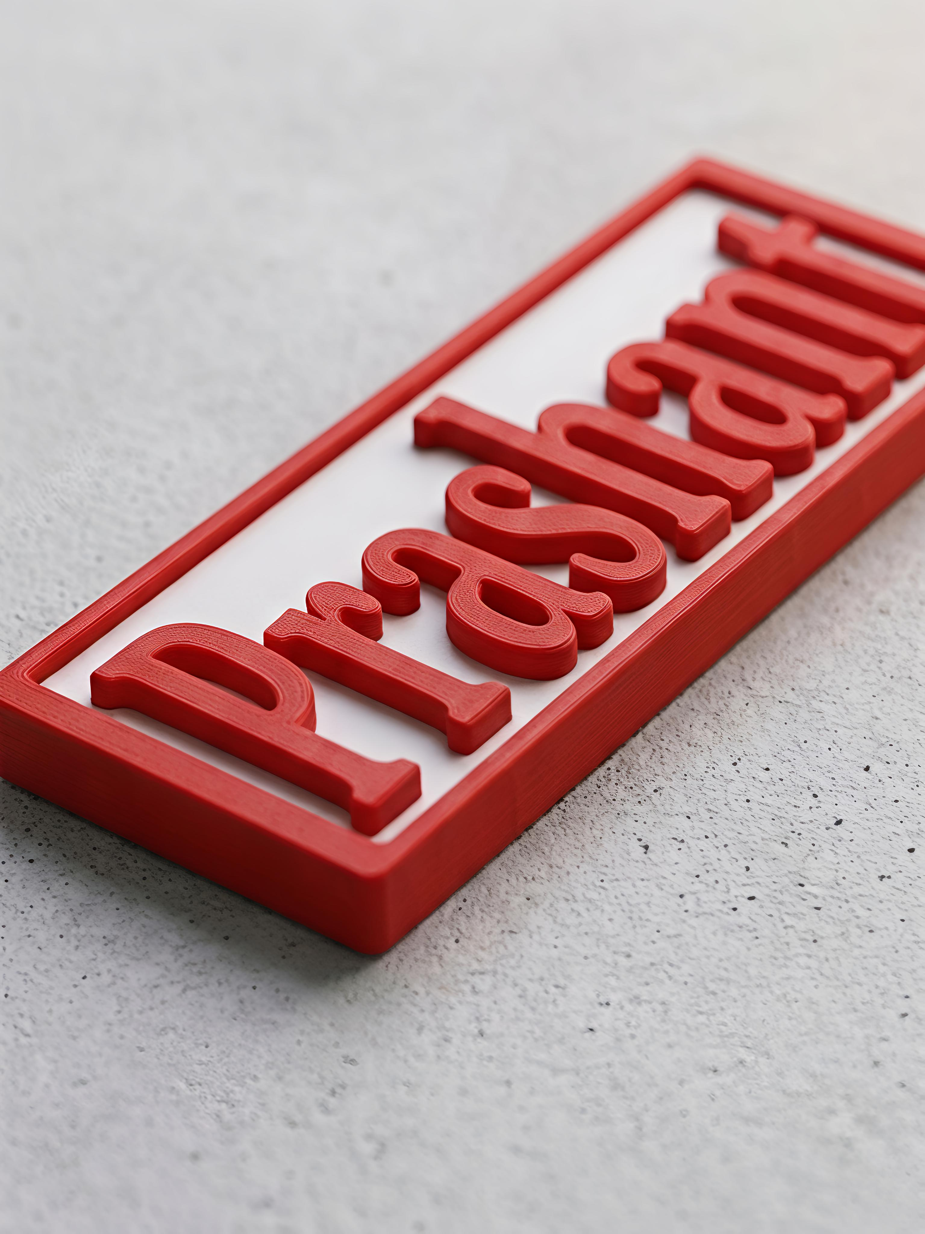 Customise name keychain
