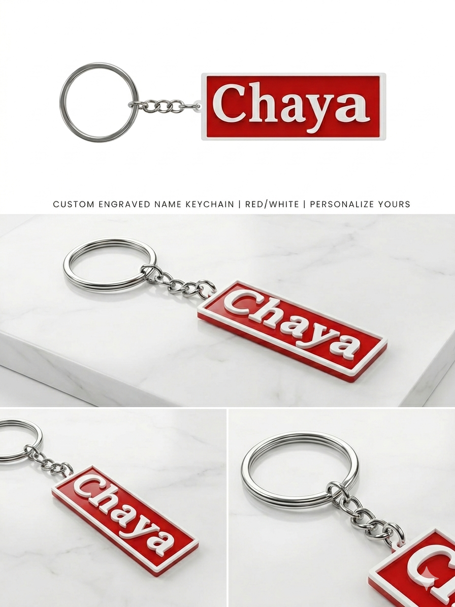 Customer name keychain