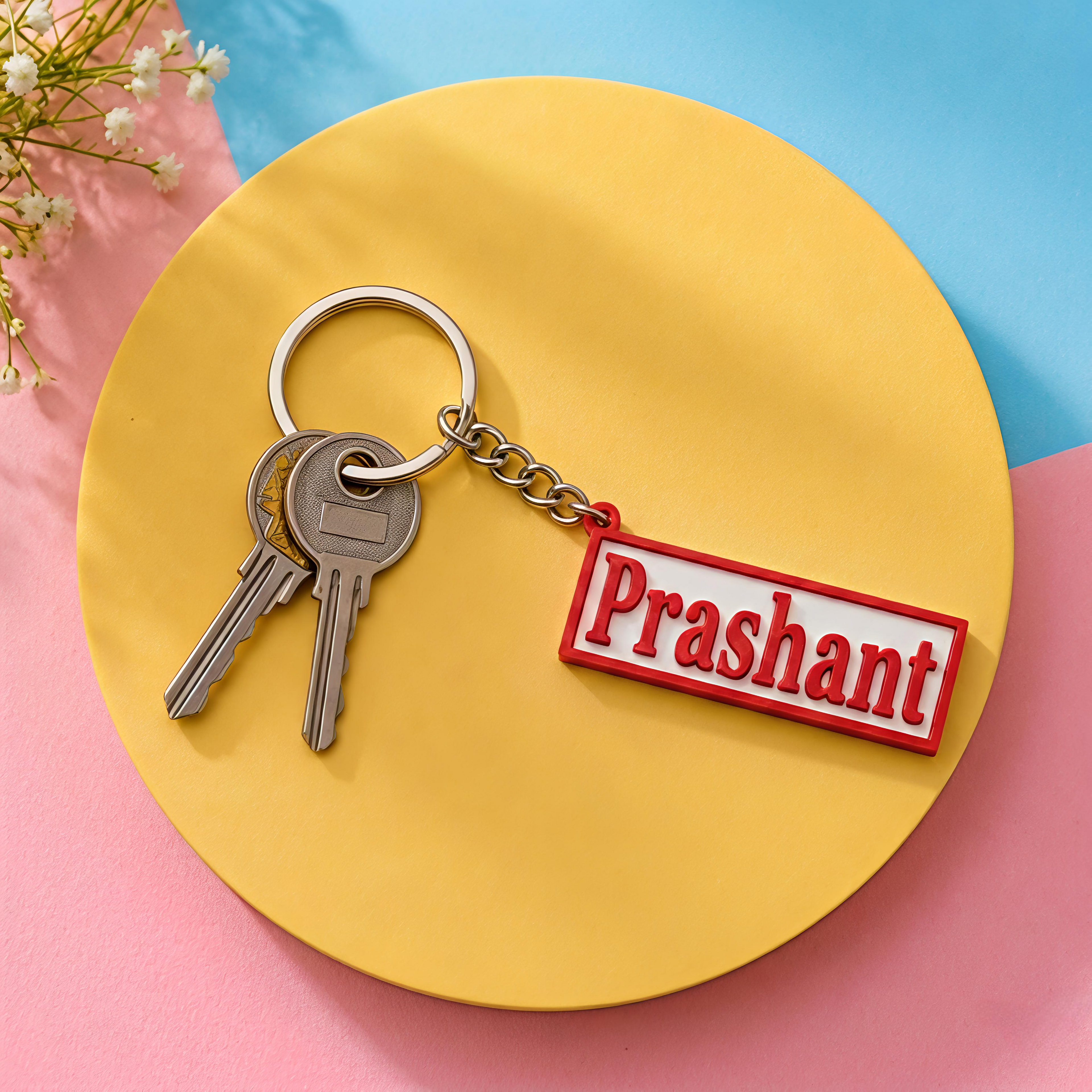 Customise name keychain
